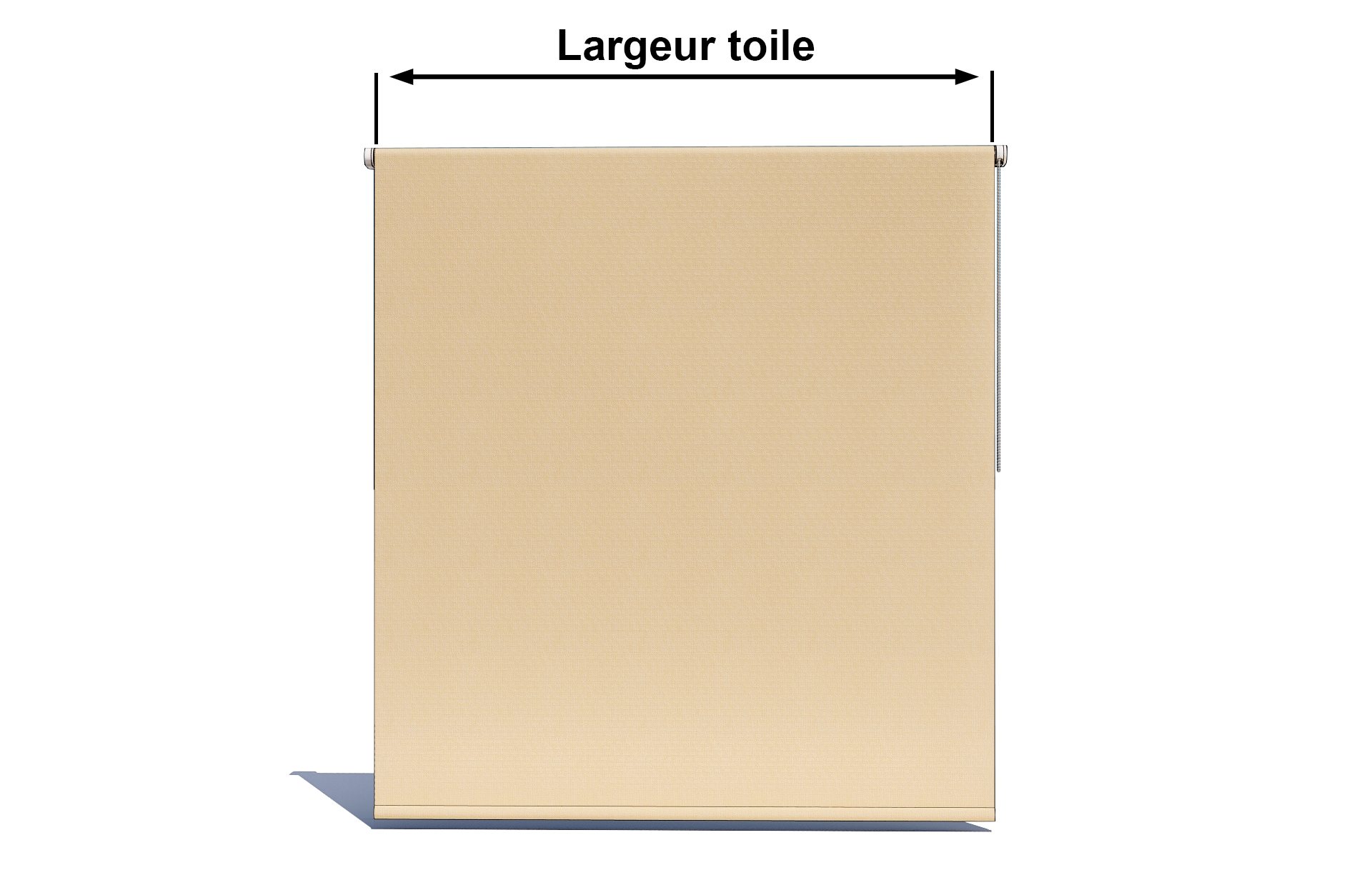 Prise de mesure largeur toile de store intérieur